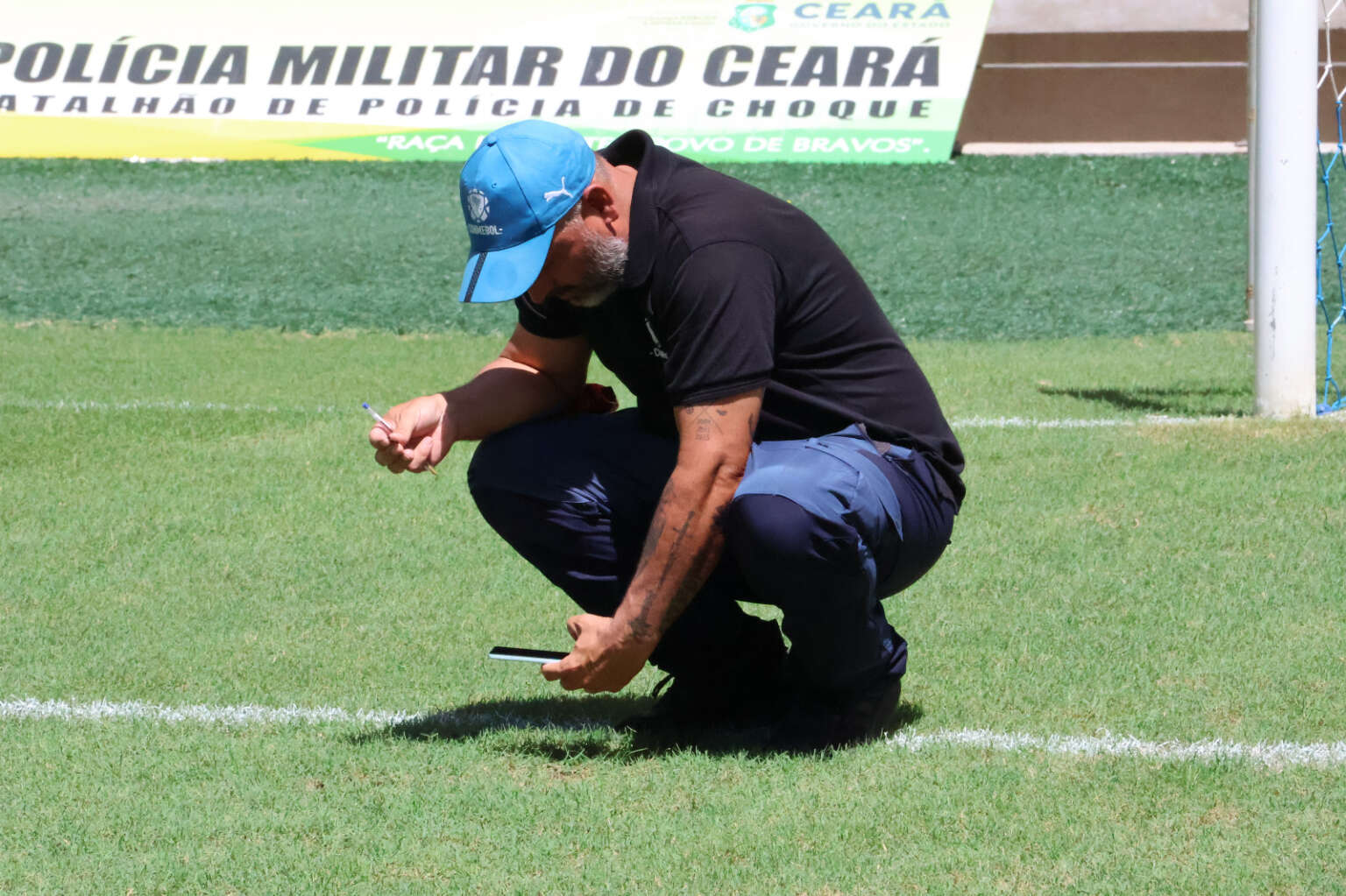 Com reforços de manutenção em pleno andamento, gramado da Arena Castelão recebe nova vistoria da Conmebol